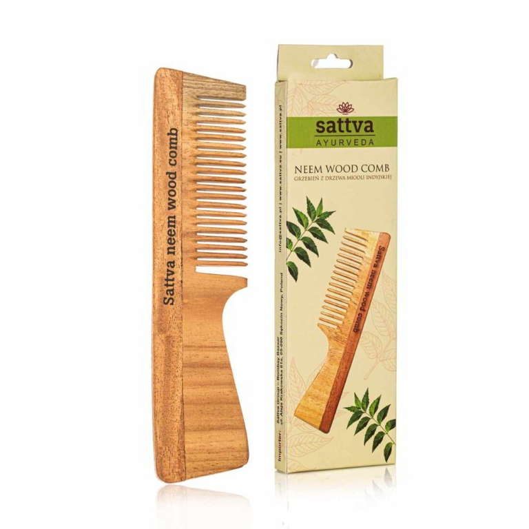 Дървен антистатичен гребен от нийм - ръчна изработка