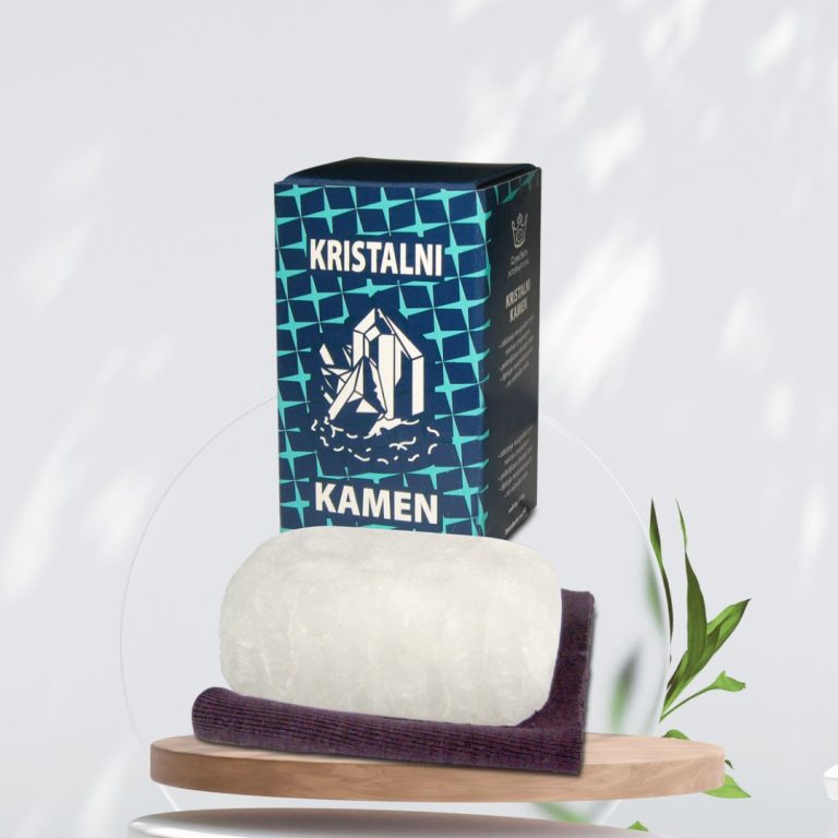 Кристален камък 100% натурален при изпотяване, гъбички, мазнина по кожата, за стъпала и мишници 110 гр