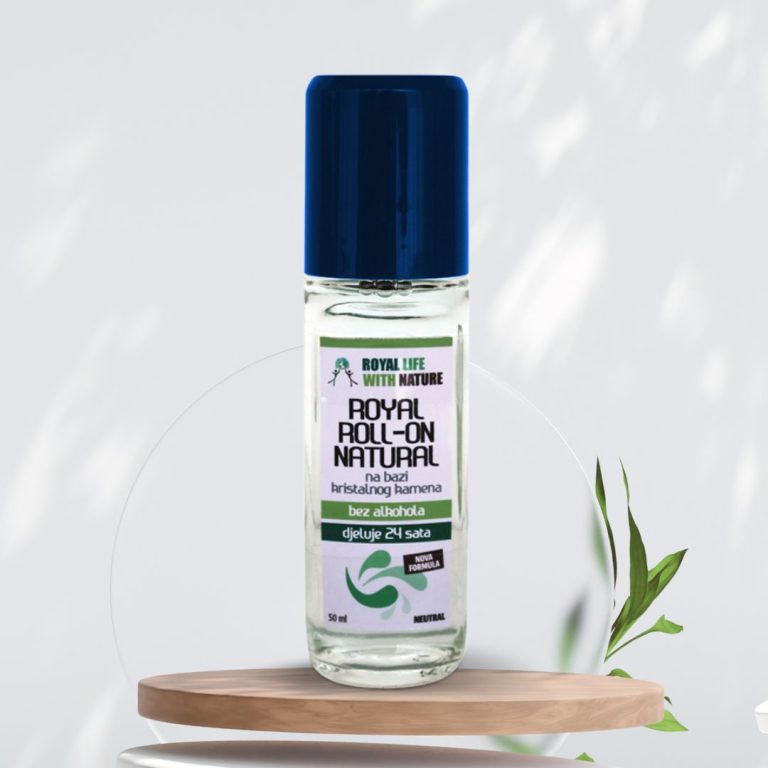 Течен Кристален камък рол-он без алкохол при изпотяване, срещу гъбички, 24 часа действие 50 мл