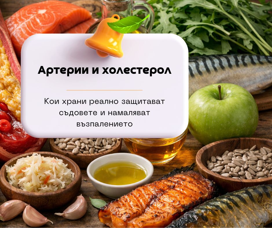 Артерии и холестерол: кои храни реално защитават съдовете и намаляват възпалението