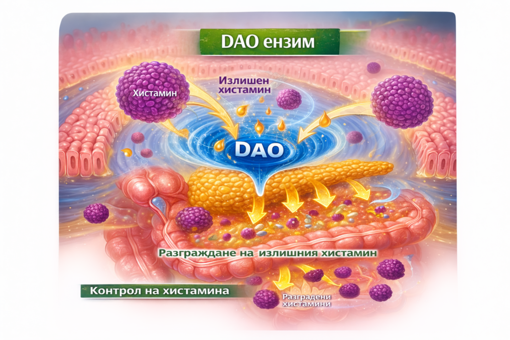 Истината за ензимния резерв: как храносмилателните ензими влияят на стареенето и възпаленията 4 DAO ензим и контрол на хистамина