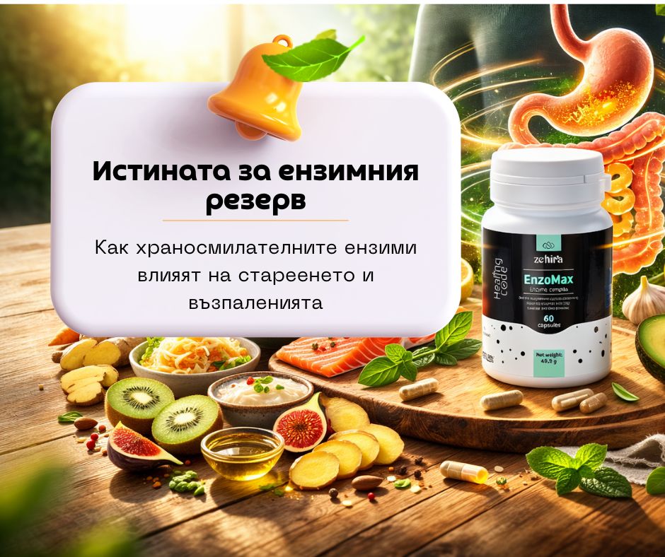 Истината за ензимния резерв: как храносмилателните ензими влияят на стареенето и възпаленията