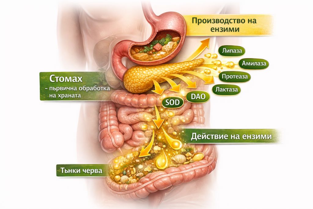 Истината за ензимния резерв: как храносмилателните ензими влияят на стареенето и възпаленията 3 производство и действие на храносмилателни ензими
