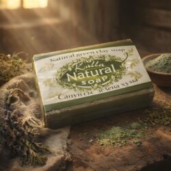 Натурален сапун с 30% зелена хума за лице и тяло с пилинг ефект, 120 гр