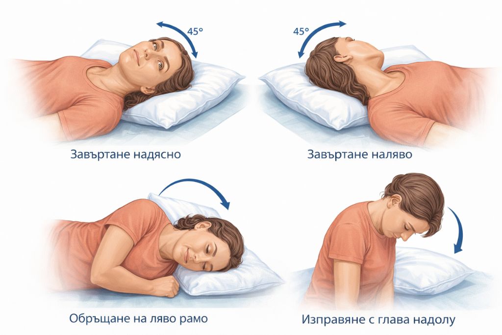 упражнения при позиционен световъртеж