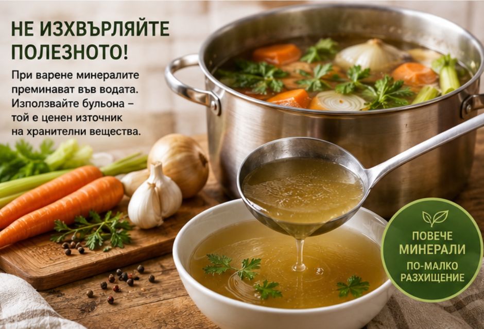 Как да запазим минералите при готвене на зеленчуци